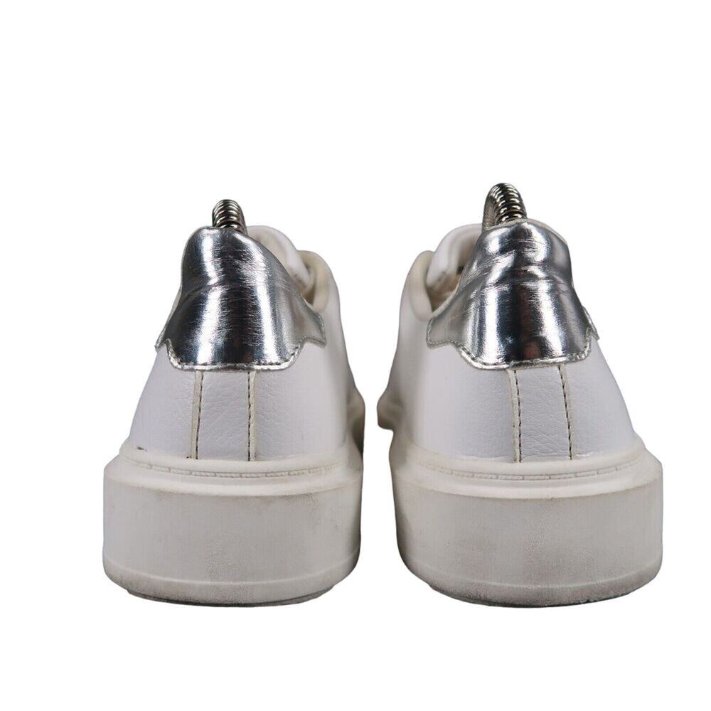 Steve Madden Shoes Womens 7 Sneakers Fashion Platform Charlie White Lace Up Low - Picture 5 of 14